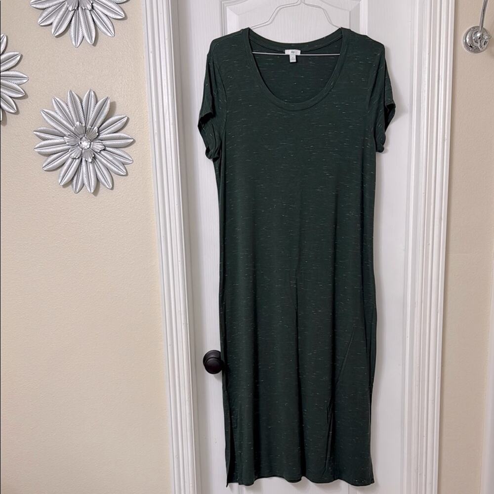 DIP green and white bodycon midi summer casual dress size M